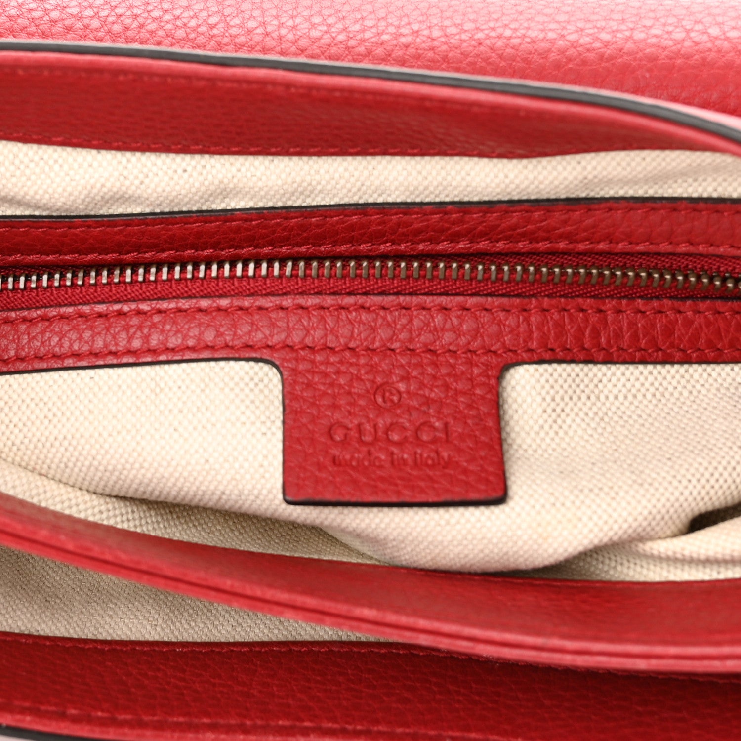 Gucci Cellarius Calfskin Feline GG Marmont Flap Shoulder Bag Vulcanic Red 6 of 13