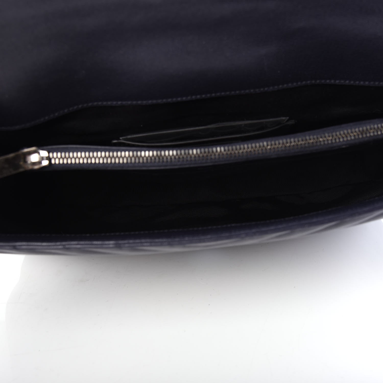 Saint Laurent Sheepskin Matelasse Chevron Monogram Large College Satchel Navy Blue 5 of 9