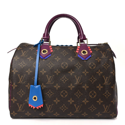 Louis Vuitton Monogram Totem Speedy 30 Magenta 1 of 10