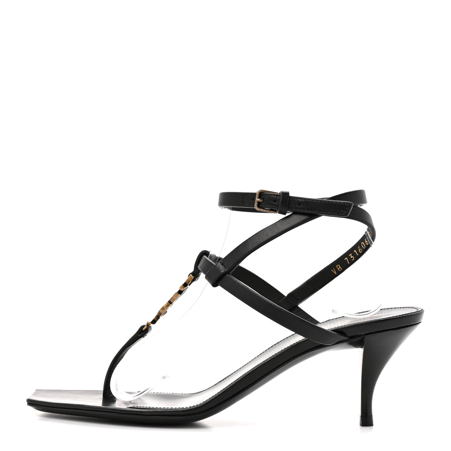 Calfskin Cassandra 60 Sandals 37 Black