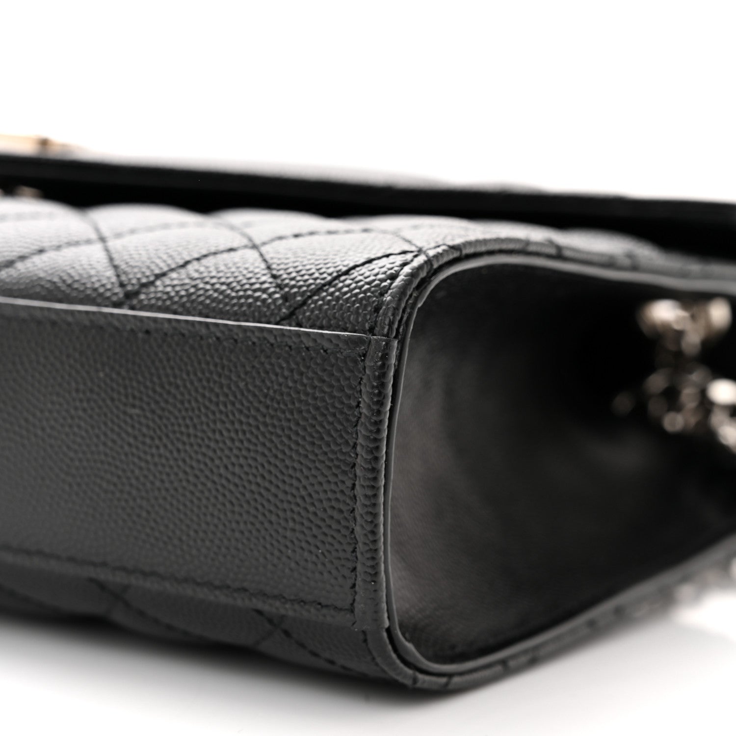 Saint Laurent Grain De Poudre Textured Mixed Matelasse Triquilt Medium Monogram Satchel Black 10 of 10