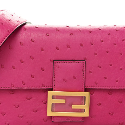 Fendi Ostrich Baguette Ciclamino Pilar 7 of 9