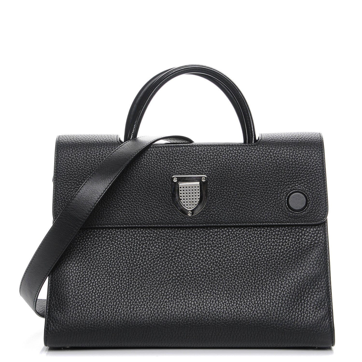 Christian Dior Grained Calfskin Medium Diorever Flap Black 1 of 7