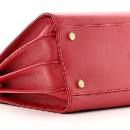 Saint Laurent Calfskin Small Sac De Jour Lipstick Red 10 of 19