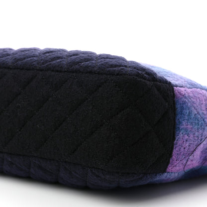 Chanel Wool Tweed CC Tote Purple Black Blue 9 of 11