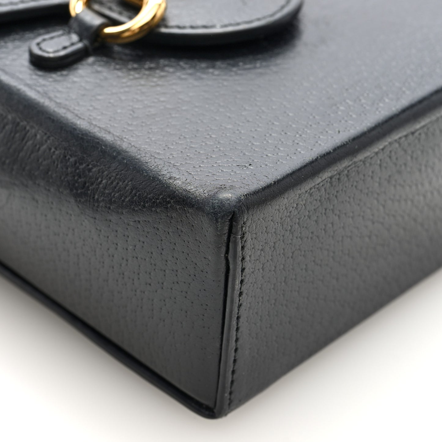 Dollar Calfskin Vertical Horsebit 1955 Crossbody Bag Black