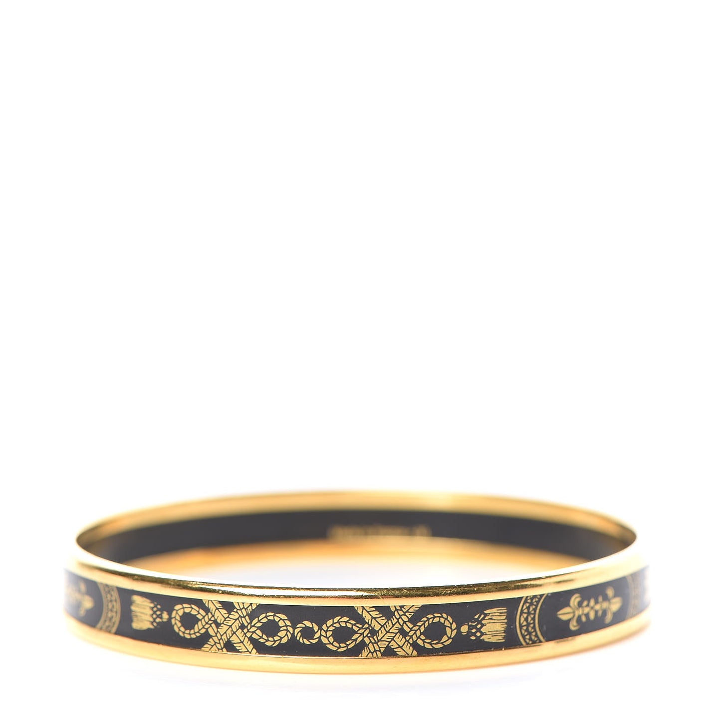 Enamel Printed Grand Apparat Narrow Bracelet 65 Black