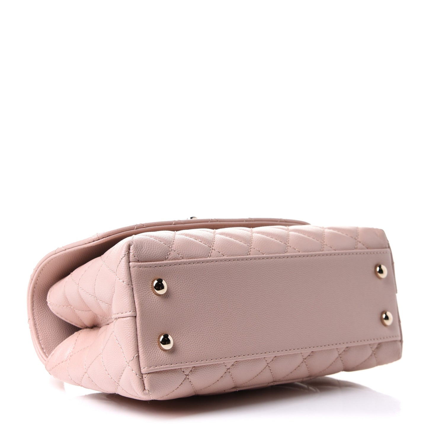 Caviar Quilted Mini Coco Handle Flap Light Pink