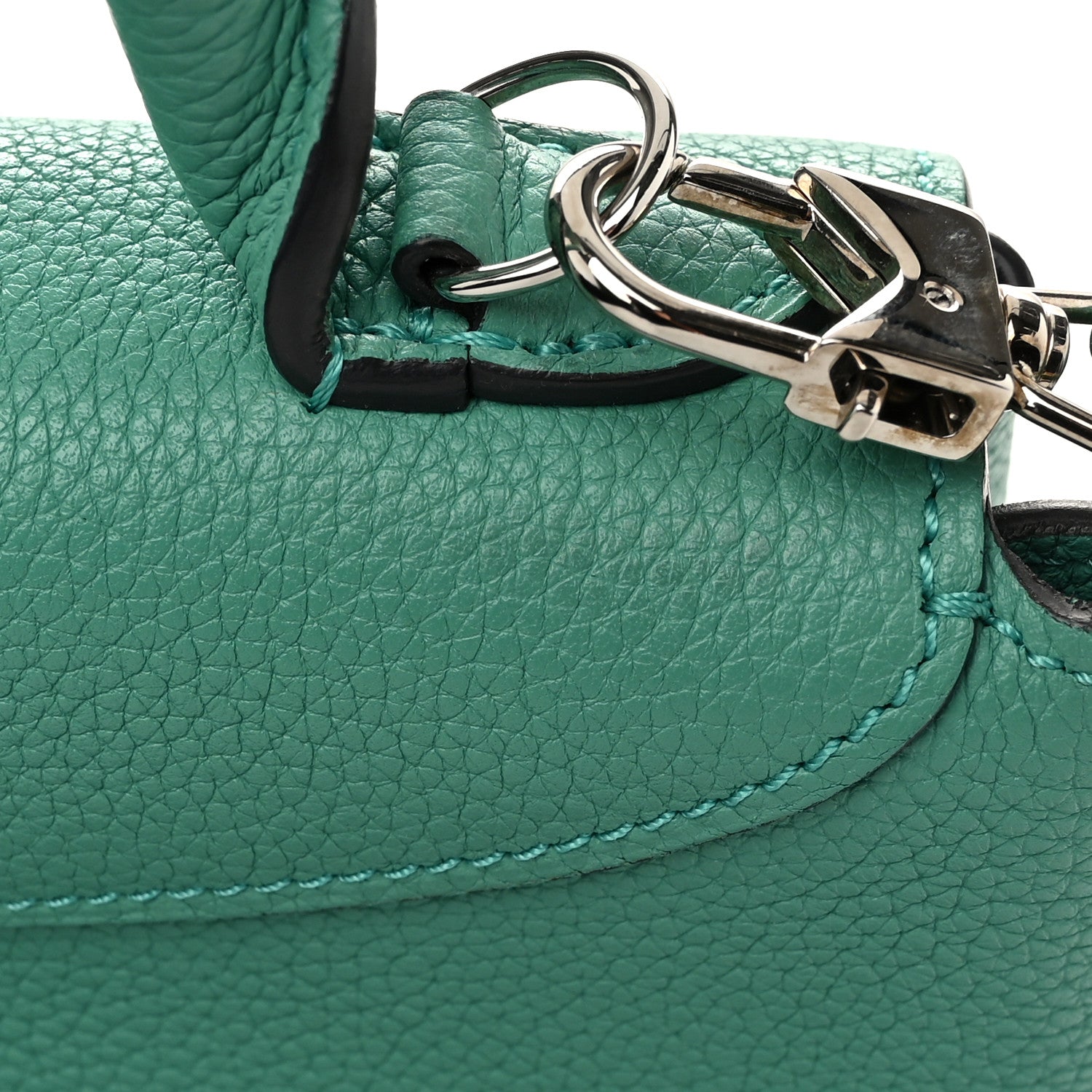 Moynat Taurillon Blush Calfskin Gabby BB Turquoise 10 of 12
