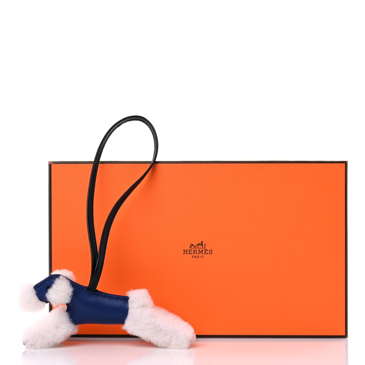 Milo Lambskin Shearling Budy Charm Bleu Saphir