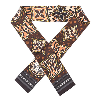 Louis Vuitton Silk Monogram LV World Bandeau Brown 1 of 6