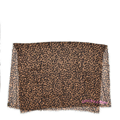 Louis Vuitton Cashmere Silk Leopard Etole Stole Marron 3 of 6