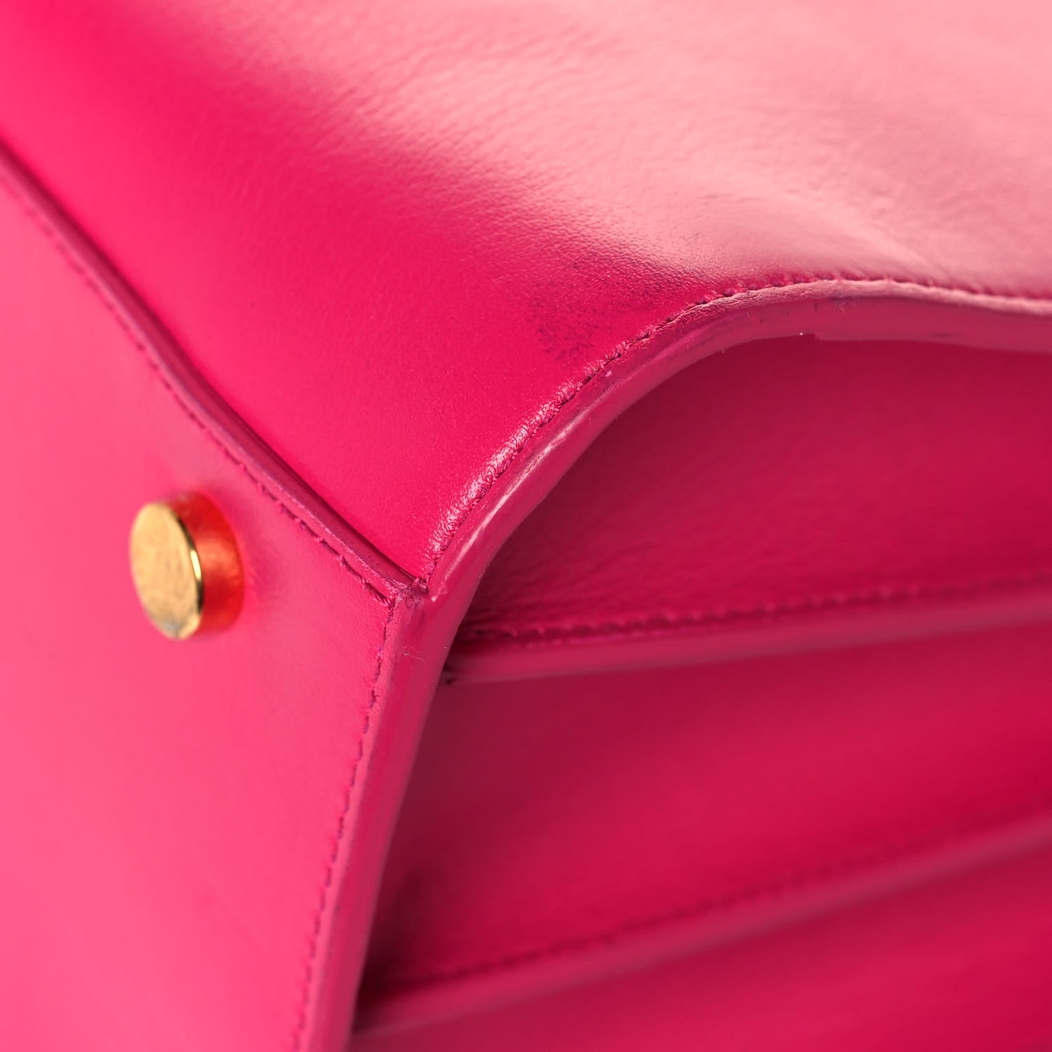 Saint Laurent Calfskin Small Sac De Jour Lipstick Fuchsia 12 of 13