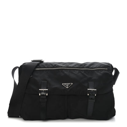 Prada Nylon Vela Messenger Bag Black 1 of 8