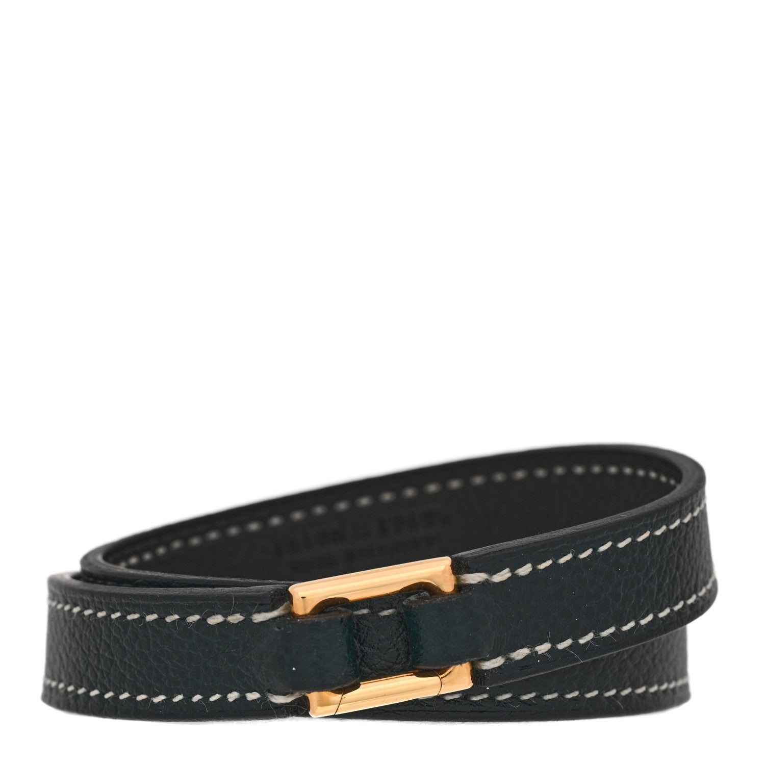 Hermes Evercolor Rivale Double Tour Bracelet T3 Vert Cypres 3 of 6