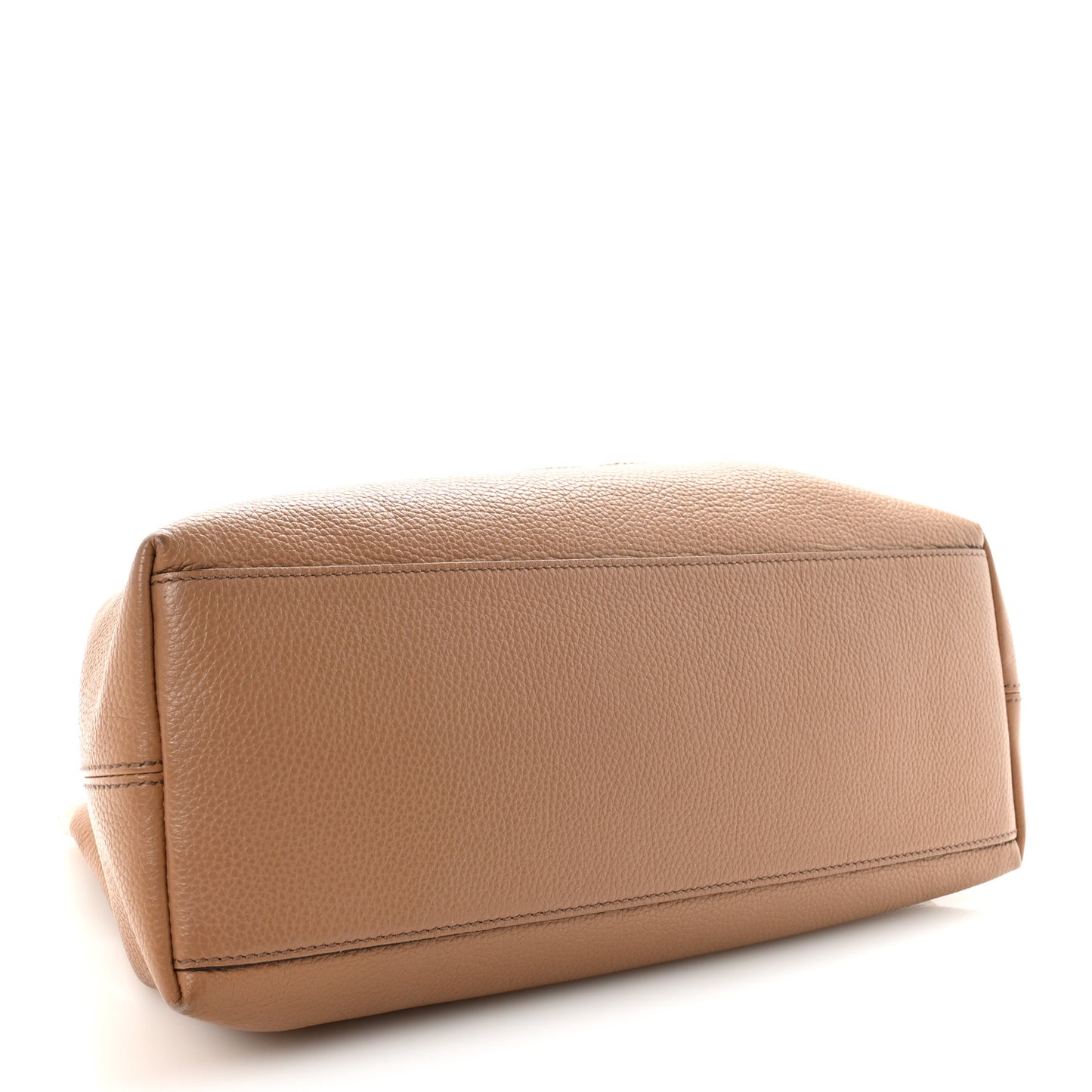 Pebbled Calfskin Medium Soho Chain Shoulder Bag Camelia