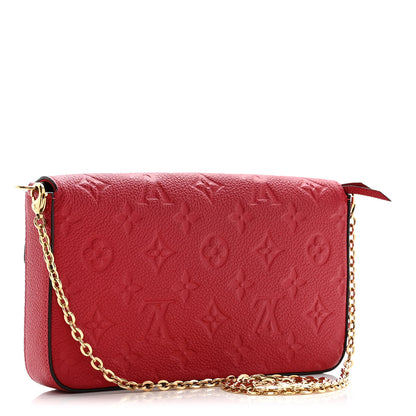 Louis Vuitton Empreinte Pochette Felicie Chain Wallet Scarlet 4 of 13