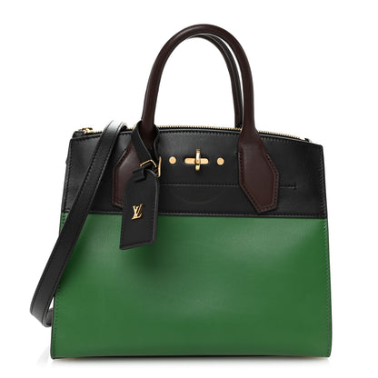 Louis Vuitton Calfskin City Steamer PM Noir Vert Acide 1 of 10