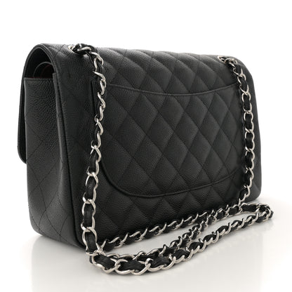 Chanel Caviar Quilted Jumbo Double Flap Black 3 of 11
