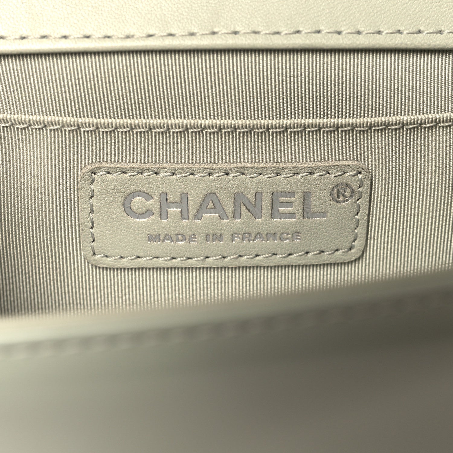 Chanel Glazed Calfskin Medium Boy Flap Grey 6 of 10