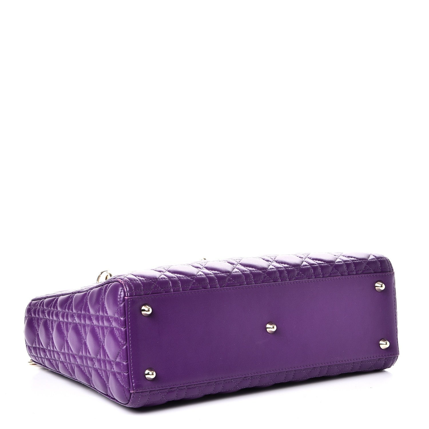 Christian Dior Lambskin Cannage Large Lady Dior Purple 5 of 15