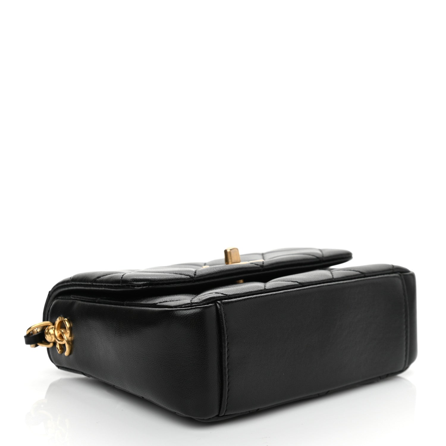 Chanel Lambskin Quilted Mini Side Note Flap Black 4 of 10