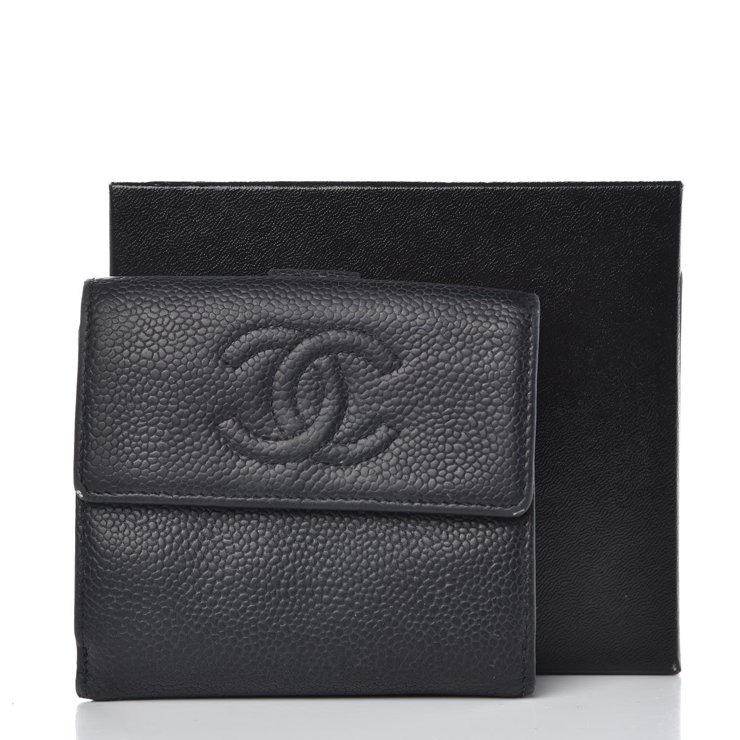 Chanel Caviar Timeless CC Compact French Wallet Black 14 of 14