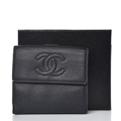 Chanel Caviar Timeless CC Compact French Wallet Black 14 of 14