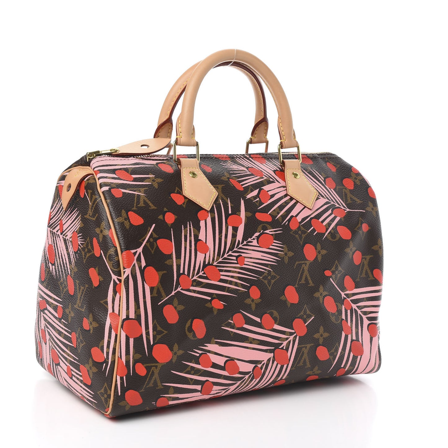 Monogram Jungle Dots Speedy 30 Sugar Pink Poppy
