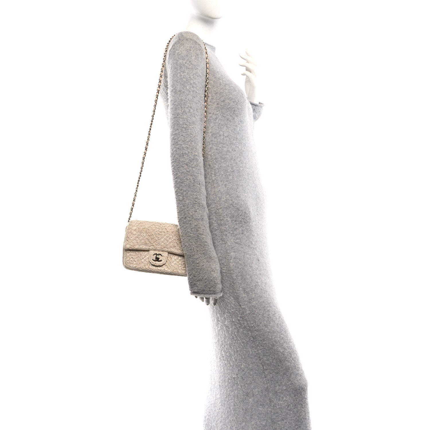 Chanel Crochet Embroidered Mini Rectangular Flap Beige 2 of 11