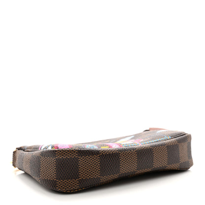 Louis Vuitton Damier Ebene 2020 Christmas Animation Big Wheel Mini Pochette Accessories Rose Ballerine 4 of 8
