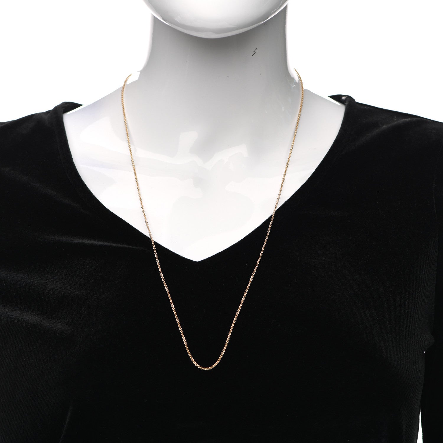 Tiffany 18K Yellow Gold Small Chain Necklace 26" 2 of 4