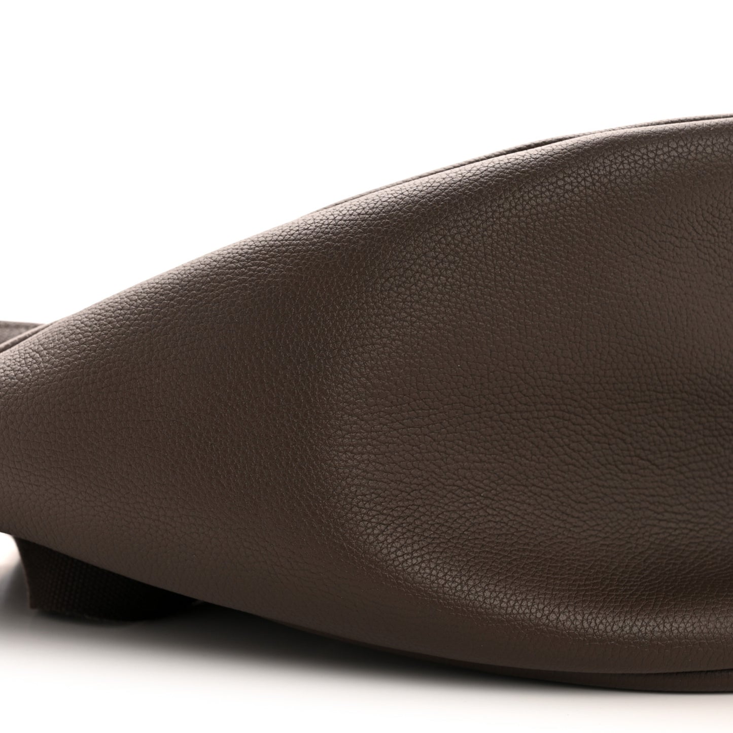 Grained Calfskin Large Slouchy Banana Bag Brunette