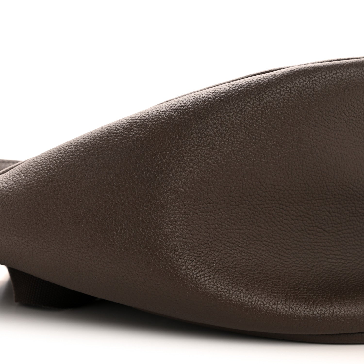 The Row Grained Calfskin Large Slouchy Banana Bag Brunette 9 of 11