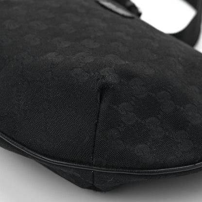 Gucci Monogram Medium Half Moon Hobo Black 11 of 12