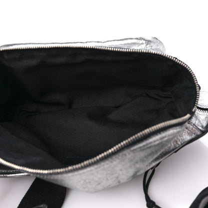 Saint Laurent Metallic Calfskin Ripstop Body Belt Bag Silver 5 of 13