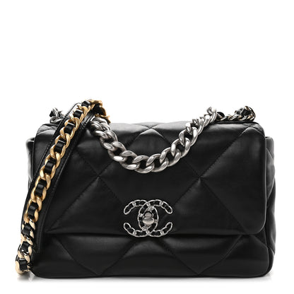 Chanel Lambskin Quilted Medium Chanel 19 Flap Black 1 of 9