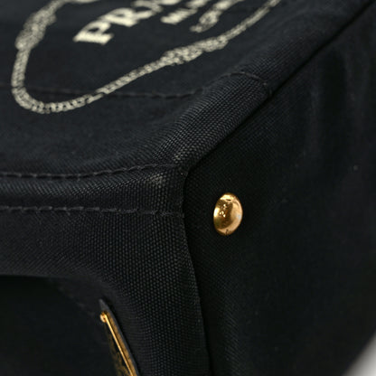Prada Canapa Small Logo Tote Black 9 of 10