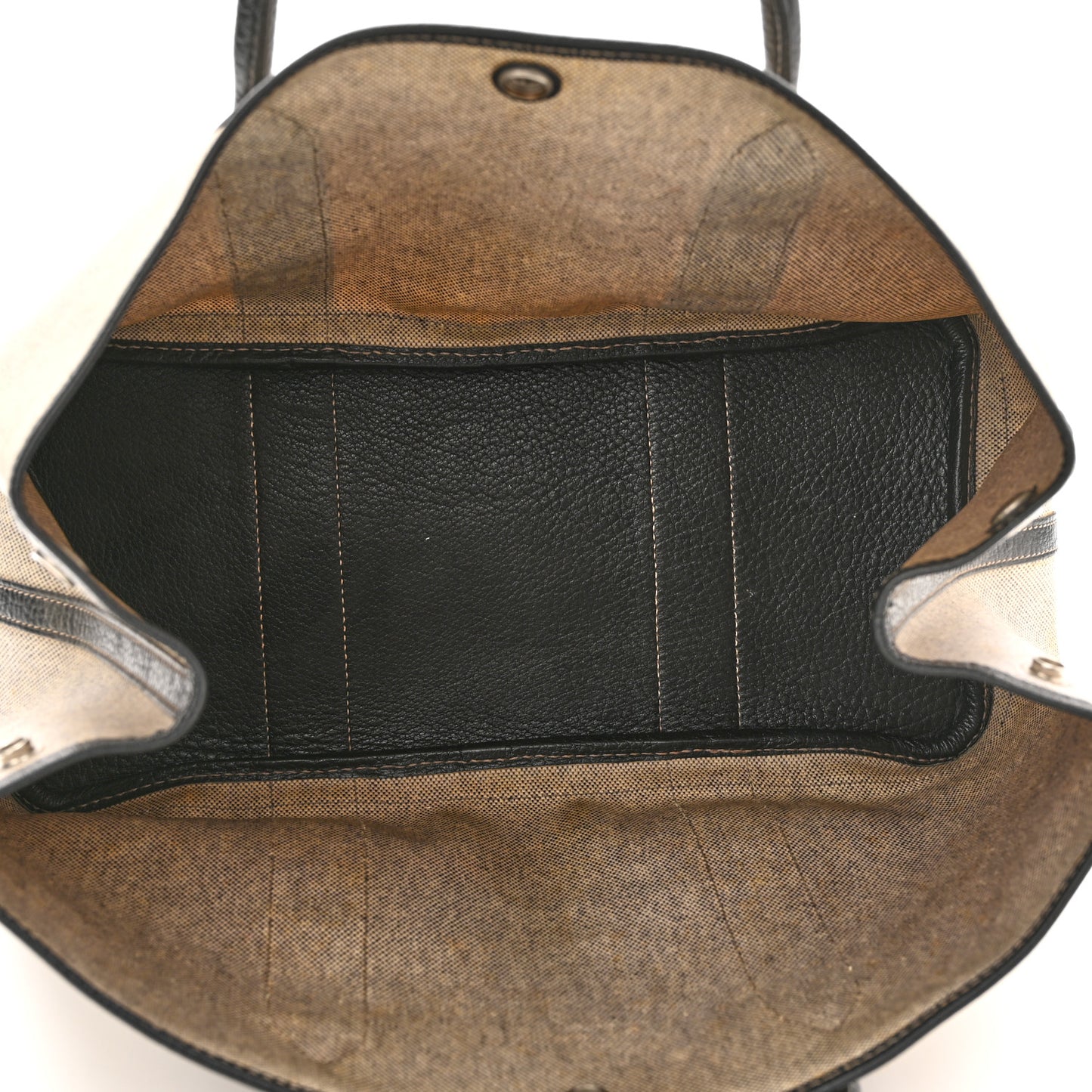 Twill H Negonda Garden Party 36 MM Tote Ecru Black