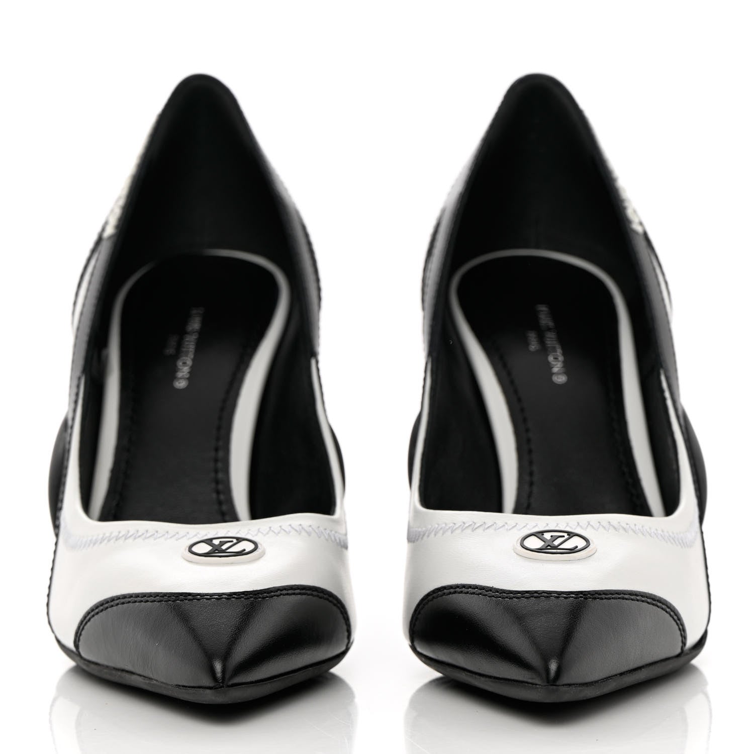 Louis Vuitton Lambskin Archlight Pumps 37 Black White 2 of 14