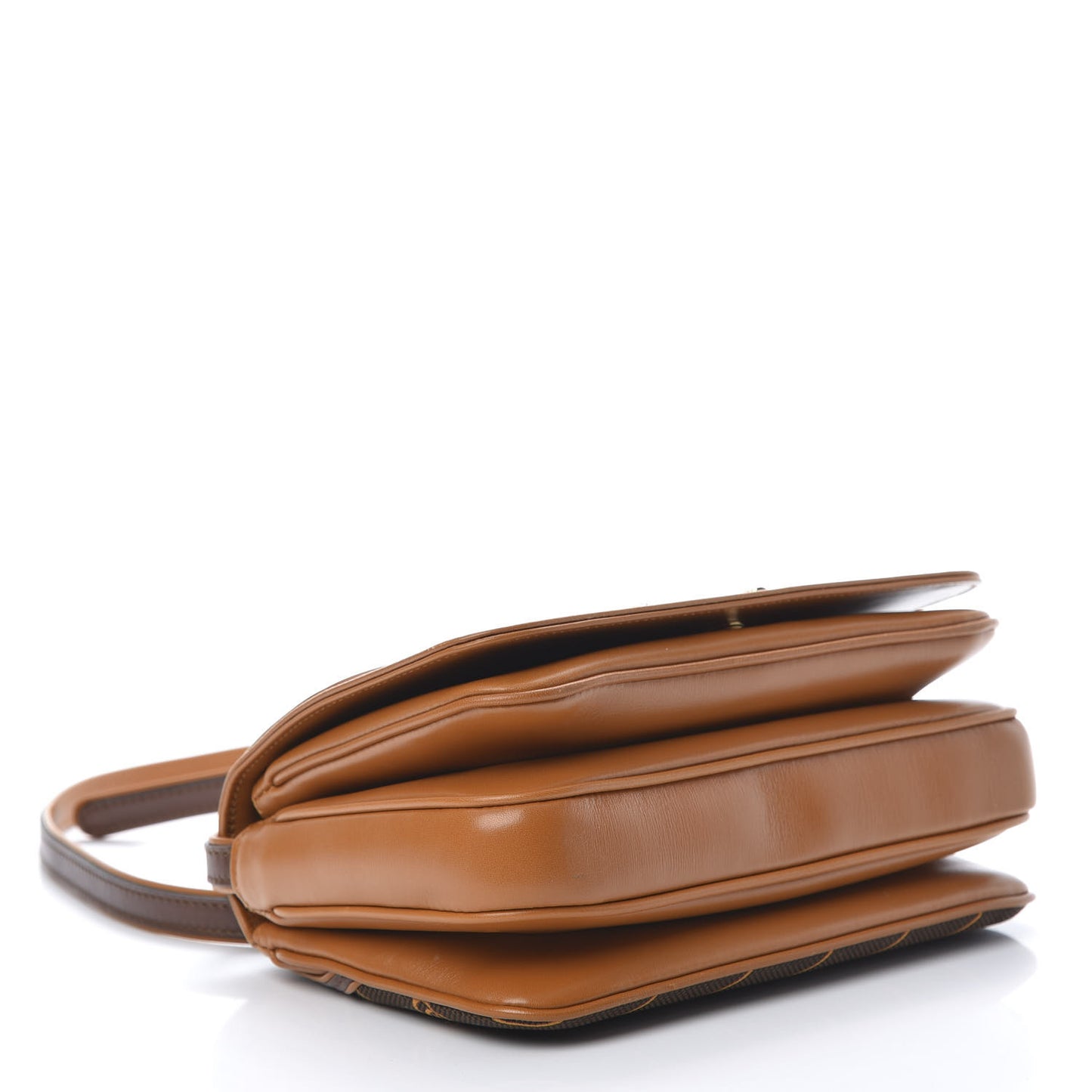 Calfskin Canvas Diagonal GG Rajah Shoulder Bag Brown