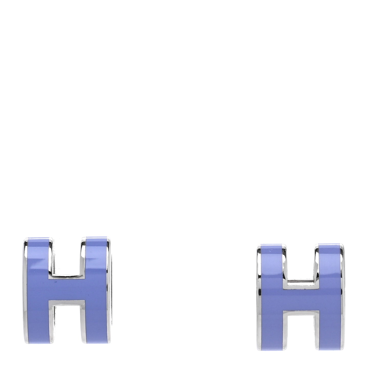 Palladium Lacquered Mini Pop H Earrings Lilac