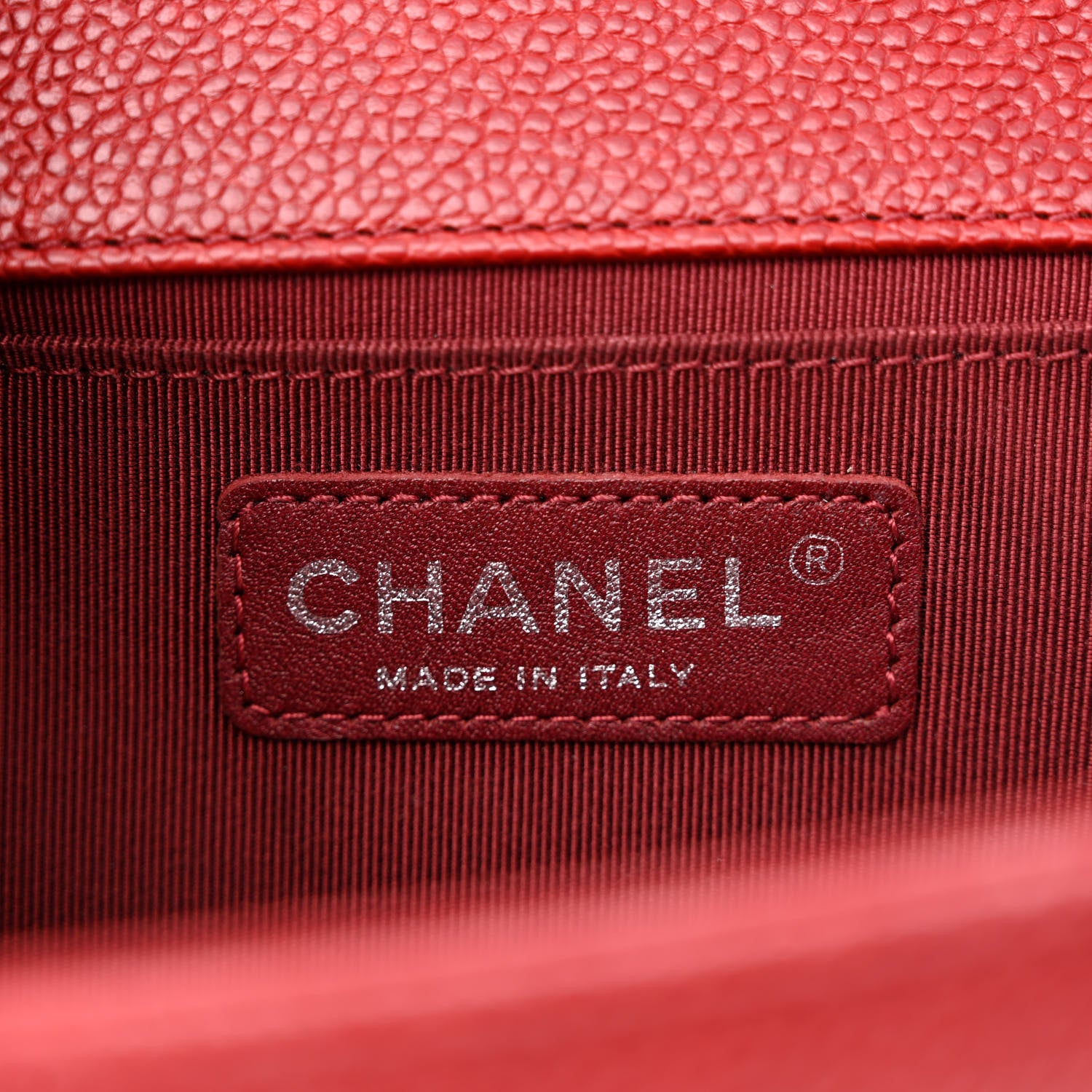 Chanel Caviar Quilted Medium Boy Flap Dark Red 6 of 11