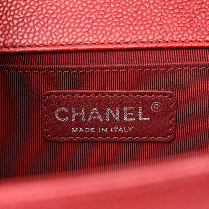 Chanel Caviar Quilted Medium Boy Flap Dark Red 6 of 11