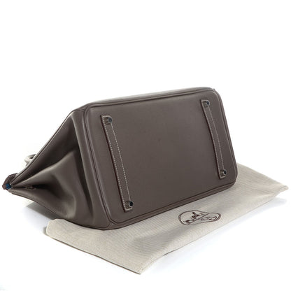 Hermes Epsom Candy Birkin 35 Etain Bleu Thalassa 5 of 23