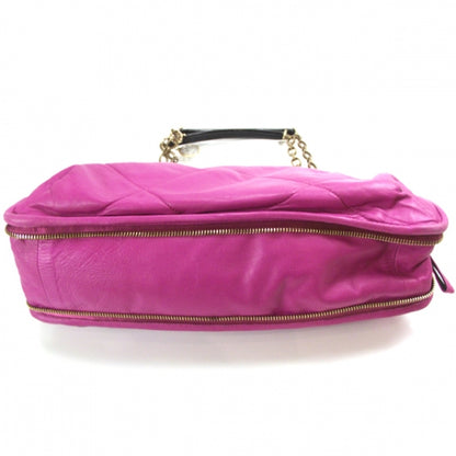 Lanvin Lambskin Amalia Shoulder Bag Magenta 4 of 10