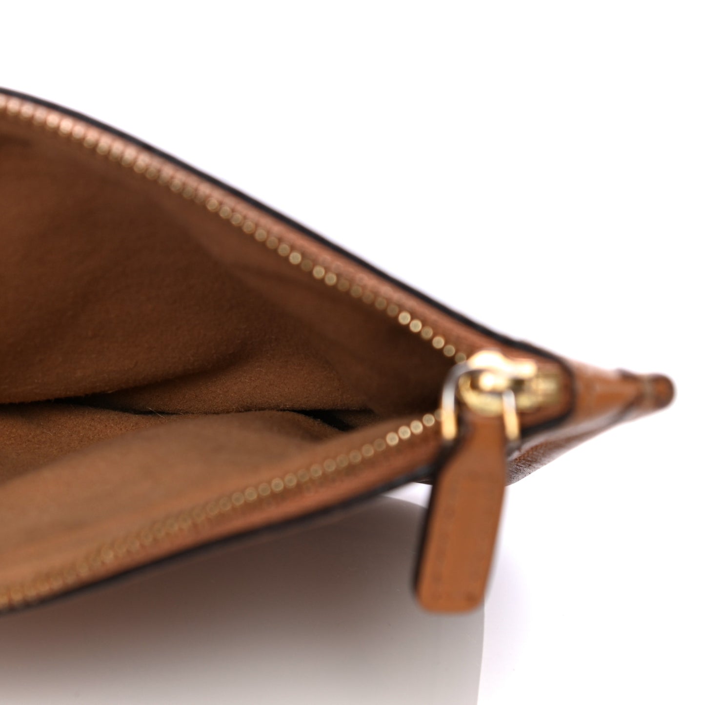 Visetos Wristlet Zip Pouch Cognac
