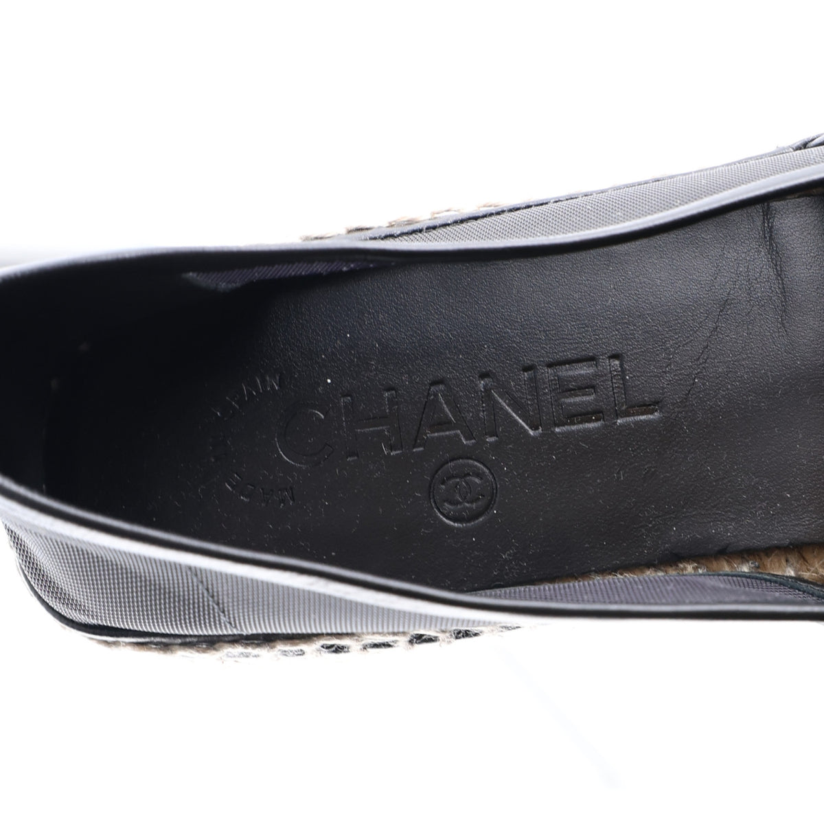 Chanel Mesh Grosgrain CC Espadrilles 40 Black 9 of 9