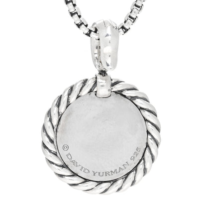 David Yurman Sterling Silver Diamond Initial J Charm Necklace 4 of 4