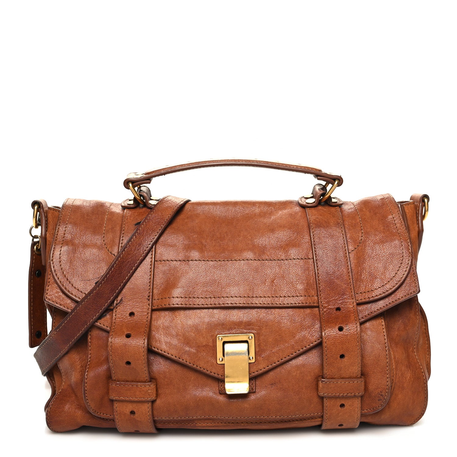 Proenza Schouler Lambskin Medium PS1 Satchel Saddle 1 of 13